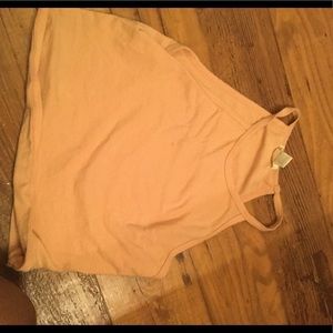 Pink cropped halter top